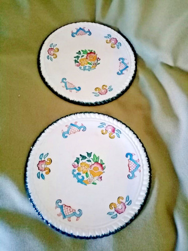 Paire assiette longwy - assiette,