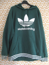 Sweat à capuche Vert Adidas Skateboarding shirt Trefoil vintage Homme - L