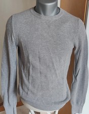 pull sweat fin en coton gris