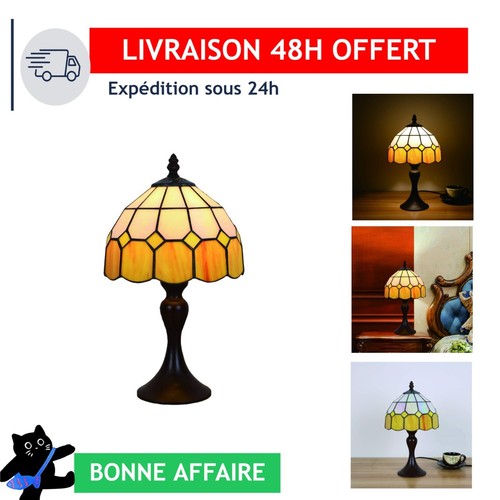 Lampe de Table Tiffany Jaune