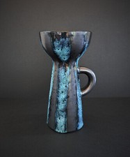 Bougeoir vintage céramique à coulures Fernand Elchinger années 1950 fifties