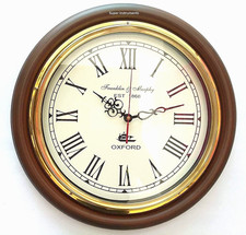 Horloge murale romaine 16" en bois Franklin & Murphy Oxford décoration maison...