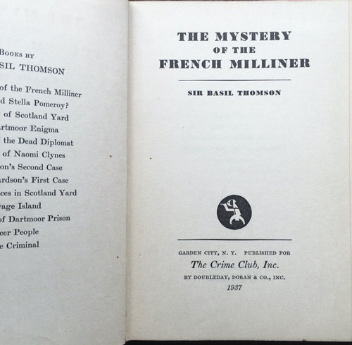 Basil thomson the mistery - basil, of