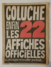 Coluche Enfin les 22 affiches officielles à découper Charlie Hebdo gr Hara Kiri