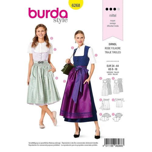 Burda 6268 folklore - 6268,
