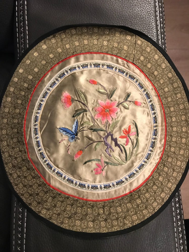 Napperon broderie soie chine - napperon,