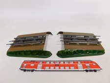2x Märklin Piste 0 Blech-Rampe Avec Gestecktem Conducteur Central pour Pont #