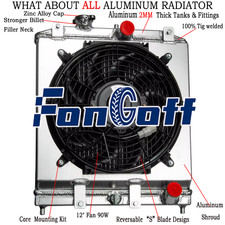 2 Rangées Radiateur Shroud Fan Pour 92-00 Honda Civic CX DX EX/EX-R GX/HX 1.8L