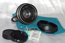 Objectif Exa 50mm f2 CARL_ZEISS PANCOLAR, bouchons, pare-soleil et housse, RARE