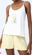 pyjama été pyjashort TITI ET GROSMINET blanc/jaune, taille M, L, XL, neuf