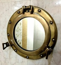 Ancien miroir laiton 12"