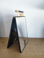 Miroir de Magasin HUBLOT (Montre) - Pliable - Publicitaire - Noir & Doré - Rare 