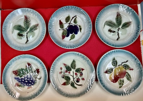 Barbotine lot assiettes - lot, 6