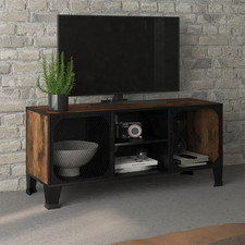 Meuble TV Gris 105x36x47 cm Métal et MDF Centre de Divertissement vidaXL