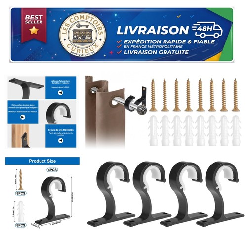 Supports tringle rideau - supports,