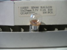 ORBITEC E 3646 114809 E10 3.5 v 200 ma 0.7 w 11x23 lampe signalisation 5 pieces