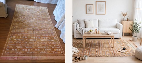 Tapis kilim berbère ancien - berbère,