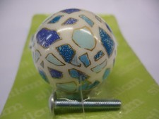 Bouton boule aquatic bleu