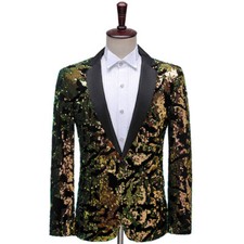 Veste De Costume En Paillettes Brillante Pour Hommes