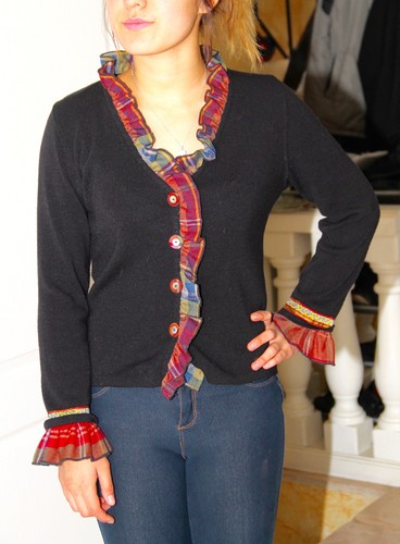 Joli gilet noir laine - en,