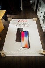 APPLE IPHONE X ? Large French Vintage Advertising Fashion Poster Original