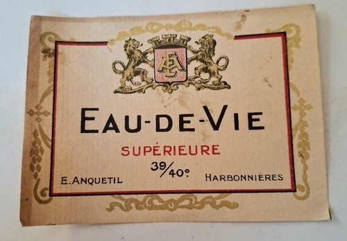 Etiquette ancienne eau - ancienne, de