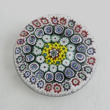 Sulfure millefiori 8.5 cm, presse papier d’art décoratif, vintage, Réf1