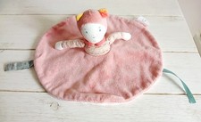 Moulin Roty Doudou plat rond rose Mademoiselle et Ribambelle fille poupée chat