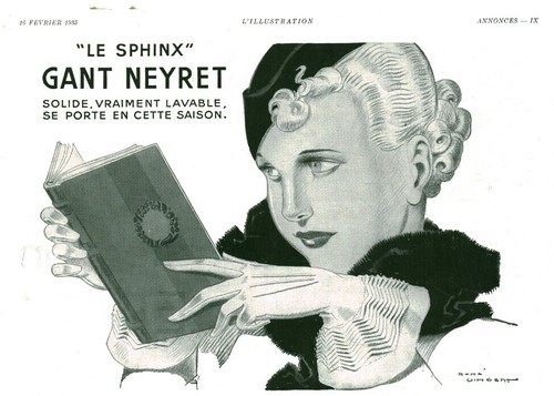 Publicité ancienne gant