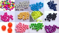 10 Perle 10mm Silicone Couleur