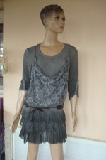 Robe tunique voile dentelle - voile, et