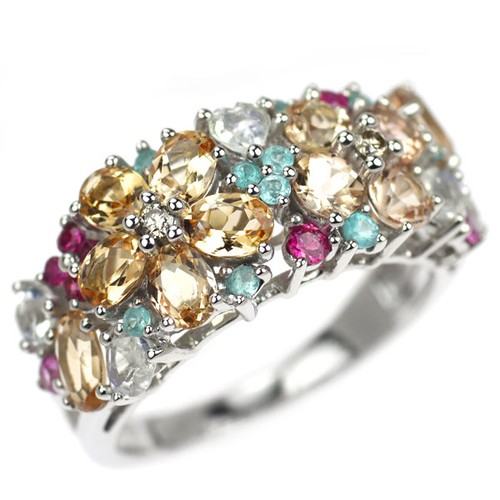 Bague diamant pierre couleur