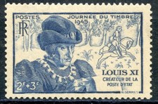 TIMBRE FRANCE NEUF N° 743 ** JOURNEE DU TIMBRE LOUIX XI