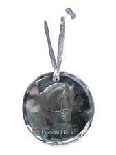 Cheval frison médaille en cristal avec un cheval Art-Dog