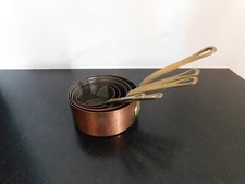 Lot de 5 casseroles en cuivre pour poupée dinette jouet