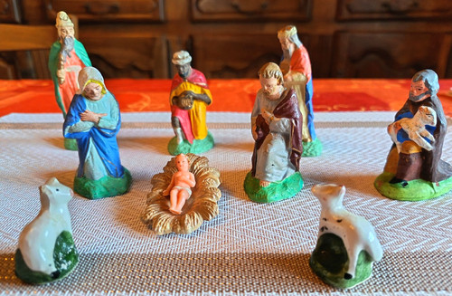 Crèche santons devineau et - 9,