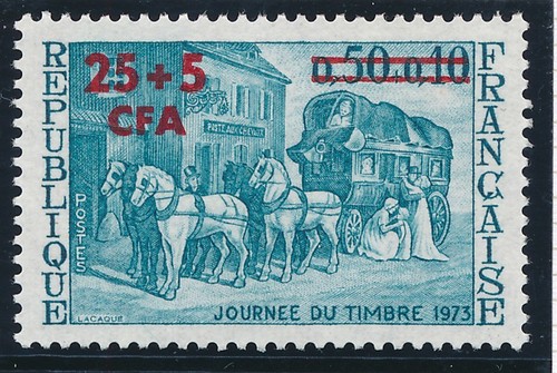 Timbre cfa réunion 414 - timbre,