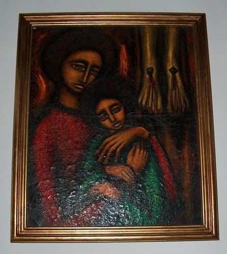 Tableau peinture religieux - peinture,