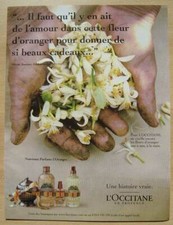 Publicité Papier - Parfums L' Oranger de L' Occitane en Provence de 2003