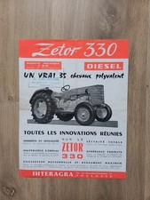PROSPECTUS TRACTEUR ZETOR 330 DIESEL PROSPEKT TRAKTOR TRATTORE