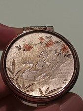 Petite Boîte / Pilulier Art Japonais Du Chokin Signé Par Un Kanji Qui...