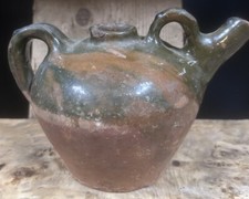 Cruche Grès Terre Cuite Vernissé Régionale Ancien XVIIIeme XIXeme Pot