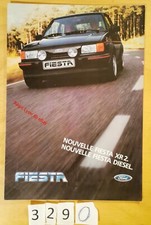 FORD FIESTA FESTIVAL/ SUPER/ L/ GHIA/ S/ XR2 Prospectus Fr 8/1984 6 pages