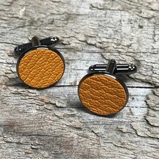 Boutons de manchette cuir