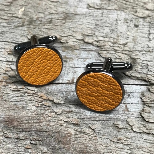 Boutons manchette cuir - de,