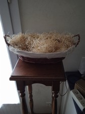 Corbeille osier marron auburn avec tissu de protection à L intérieur avec 2...