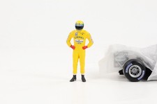 Figurine Cartrix 1:18 Ayrton Senna Lotus 1987 Formule 1 Environ 10Cm Jaune Peint