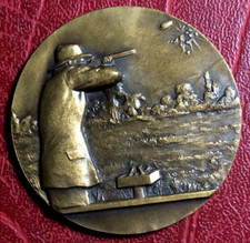 Art Nouveau shooting competition ball trap medal
