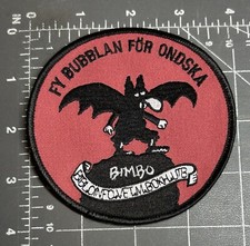 Fy Bubblan Pour Ondska The en Bulle Evil Bimbo Batte Diable Satan Suède Patch