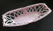 corbeille à pain à fruits rose  37 cm  Vintage